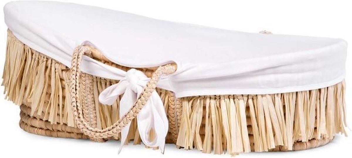Childhome Mozesmand Raffia Met Matras En Hoes Gebroken - Bruin