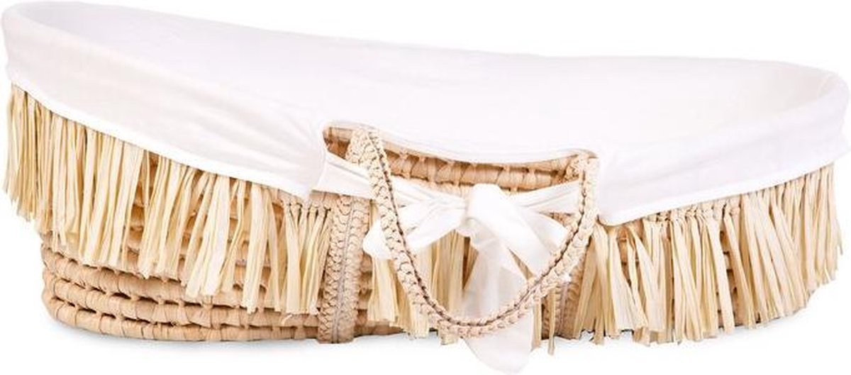 Childhome Mozesmand Raffia Met Matras En Hoes Gebroken - Bruin
