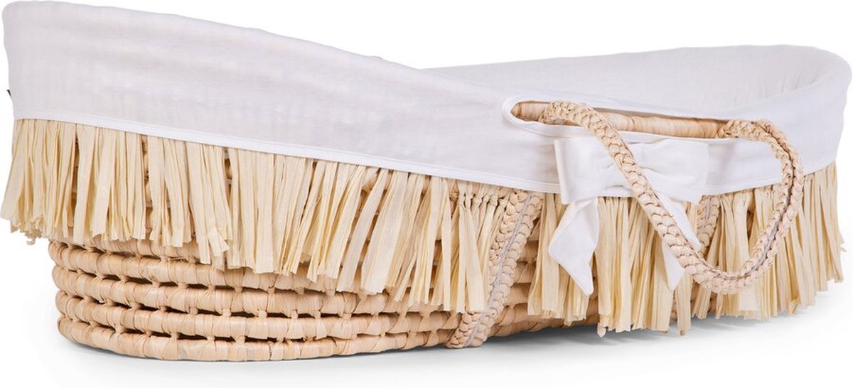 Childhome Mozesmand Raffia Met Matras En Hoes Gebroken - Bruin