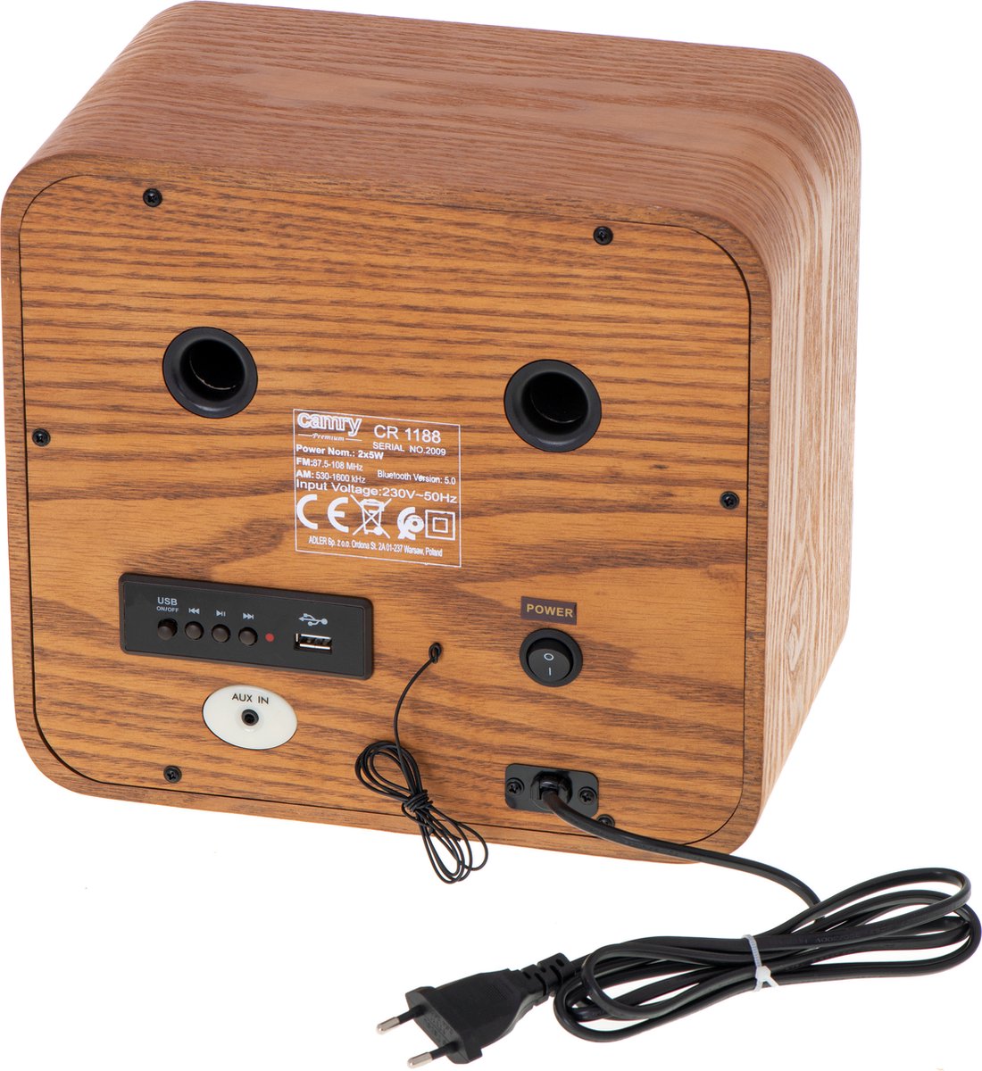 Camry Cr1188 - Retro Radio Met Bluetooth En Usb - Bruin