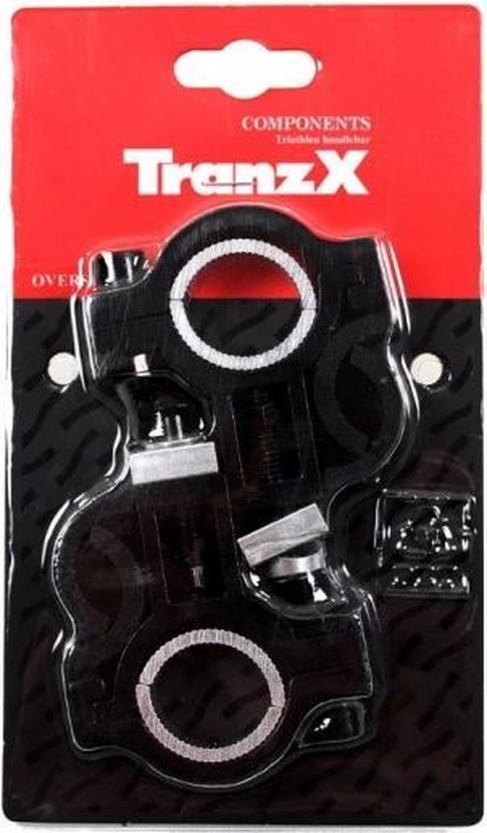 Tranzx Opzetstuur Bevestigingset Voor 25.4 Tot 31.8 Mm 2614513 - Zwart