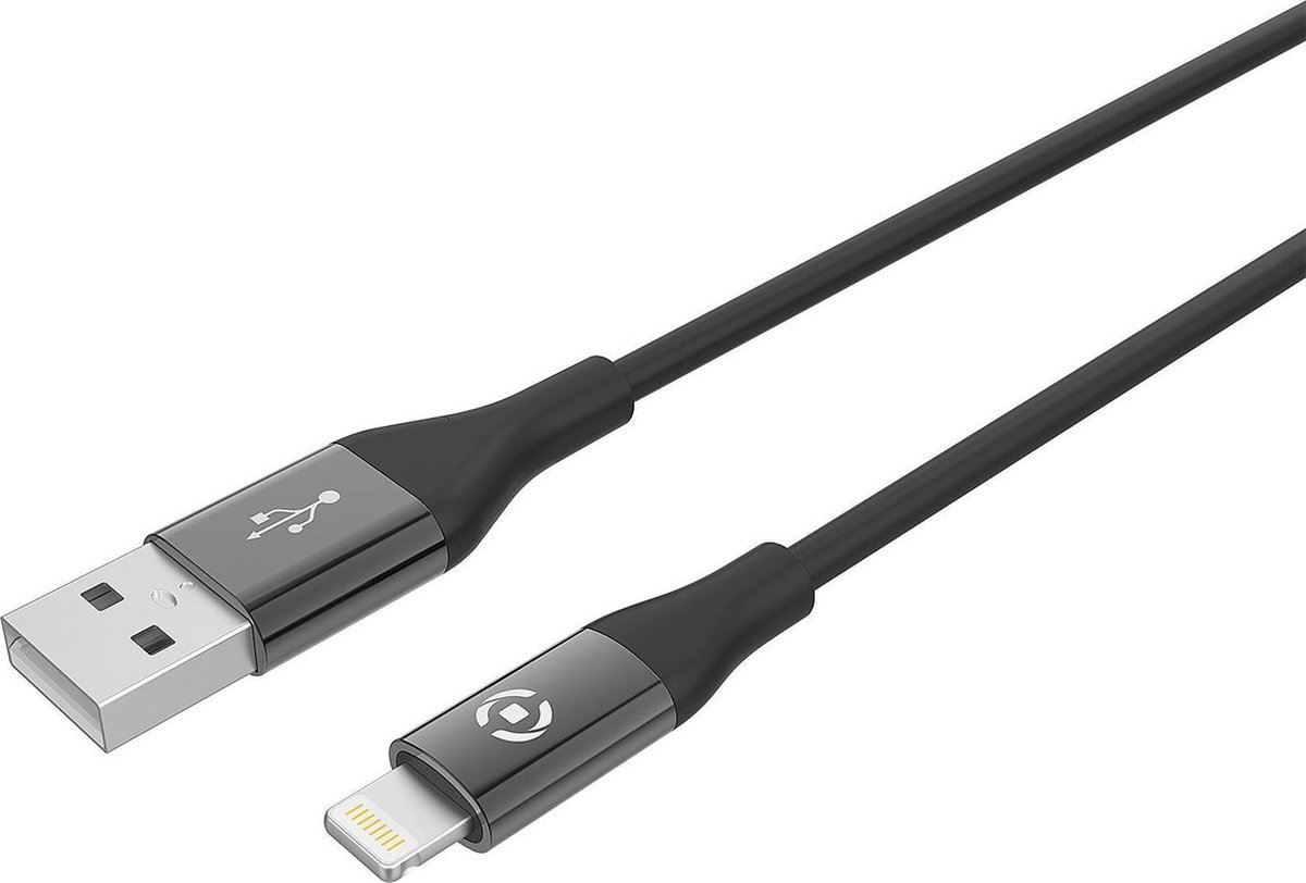 Usb-lightning Kabel 1 Meter, - Celly - Zwart