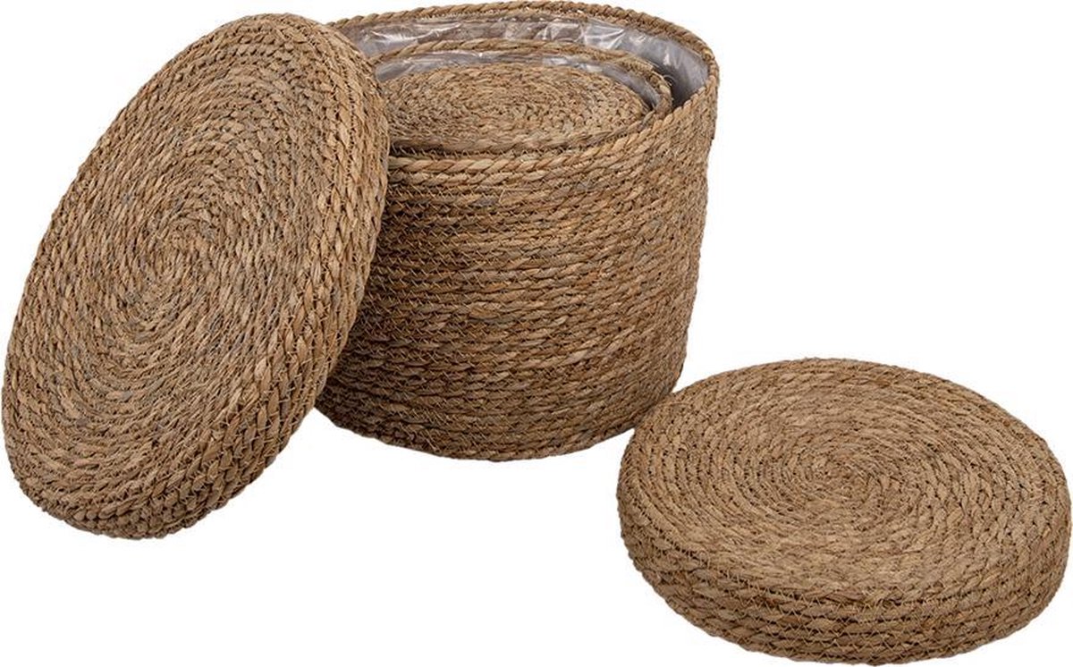 Clayre & Eef Mand (3) Ø 37x27/ø 28x24/ø 24x20cm - Bruin