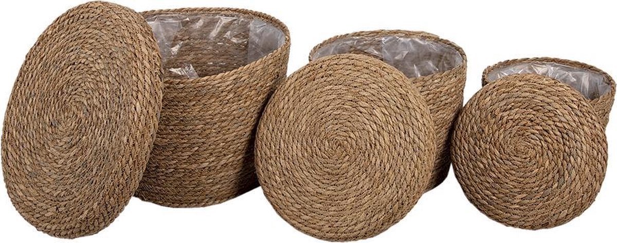 Clayre & Eef Mand (3) Ø 37x27/ø 28x24/ø 24x20cm - Bruin