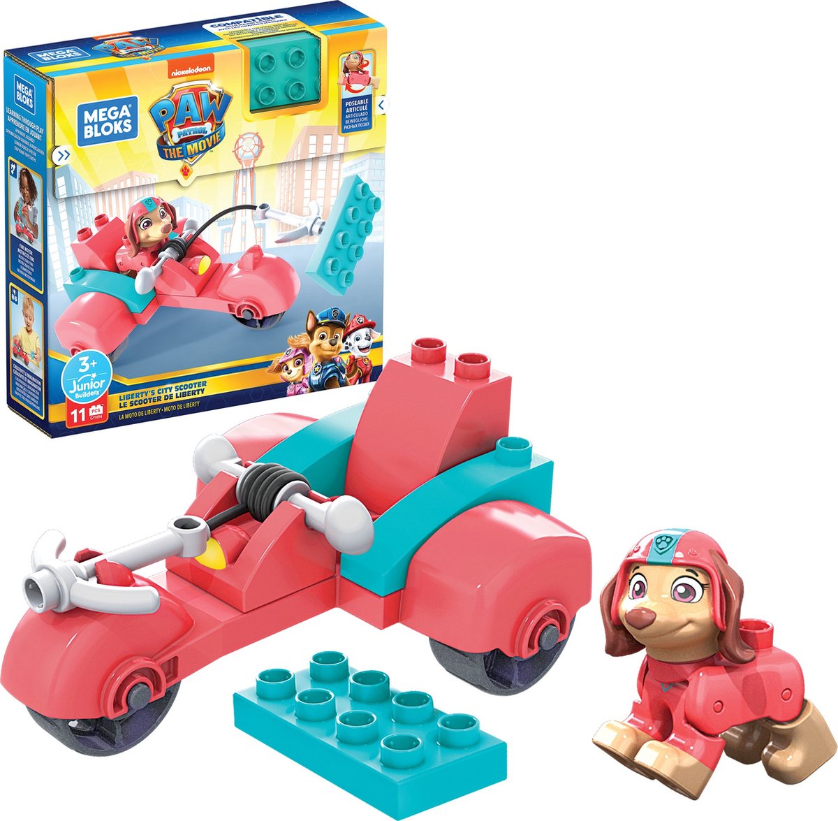 Mega Bloks constructiespeelgoed Liberty junior roze 11 delig