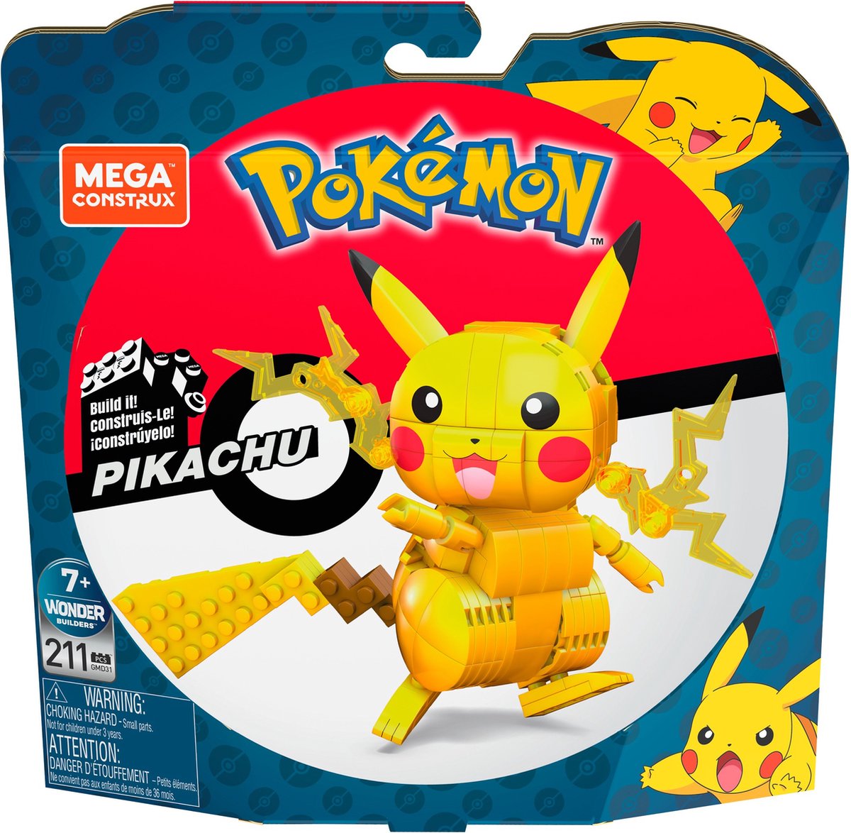 Mega Construx constructiespeelgoed Pikachu junior 175 delig