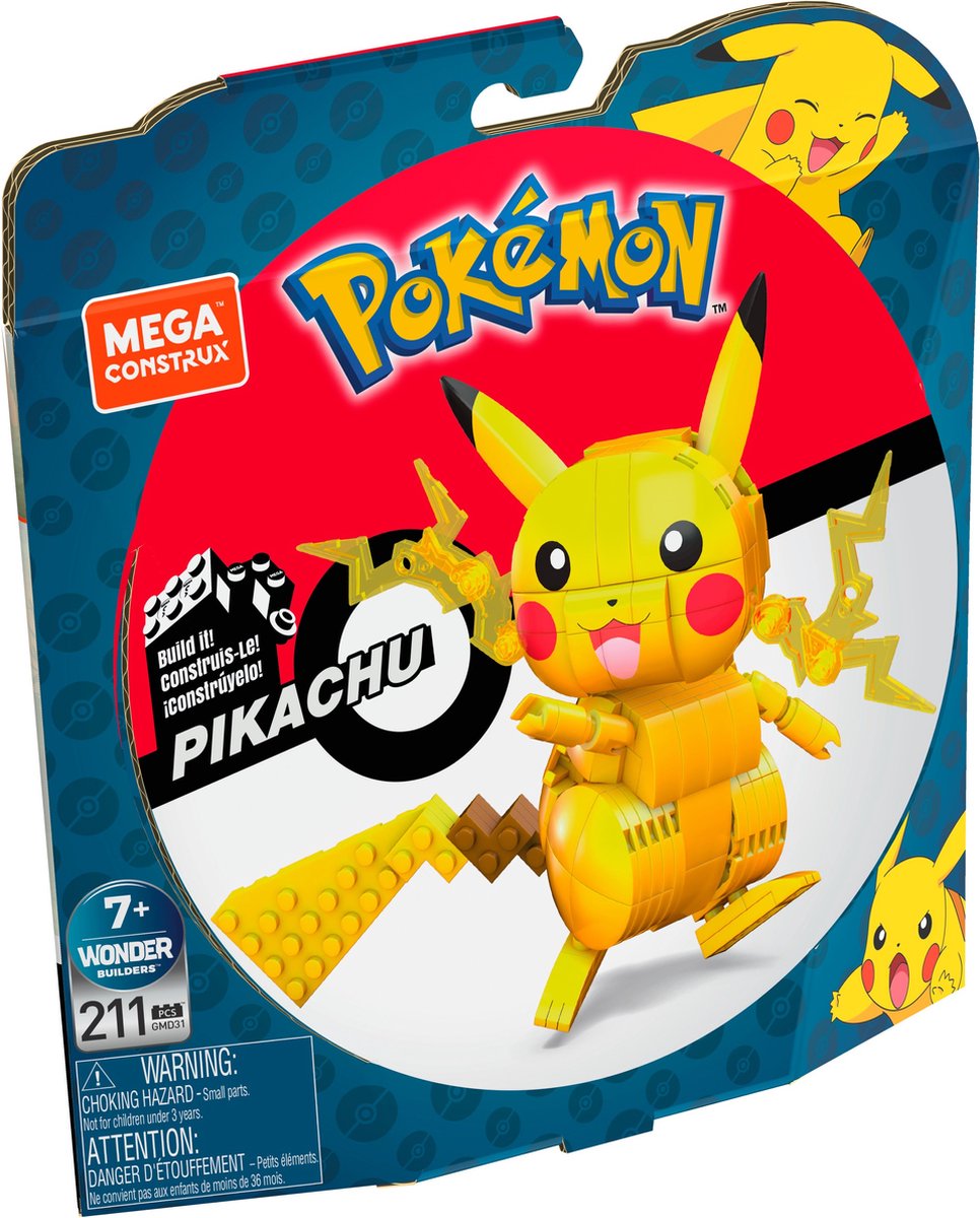 Mega Construx constructiespeelgoed Pikachu junior 175 delig