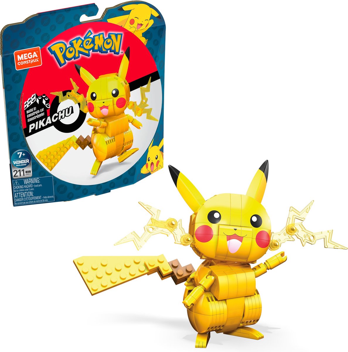 Mega Construx constructiespeelgoed Pikachu junior 175 delig