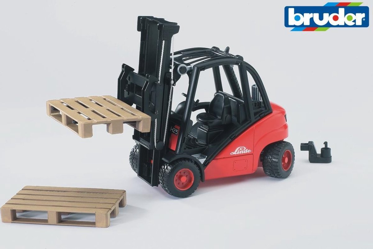 Bruder Linde Heftruck H30D (02511) - Rood