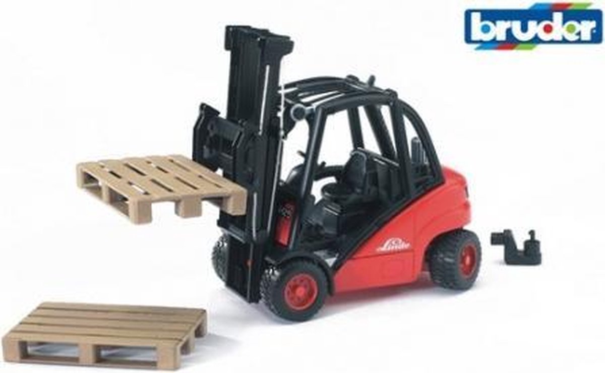 Bruder Linde Heftruck H30D (02511) - Rood