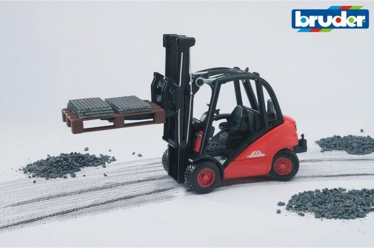 Bruder Linde Heftruck H30D (02511) - Rood