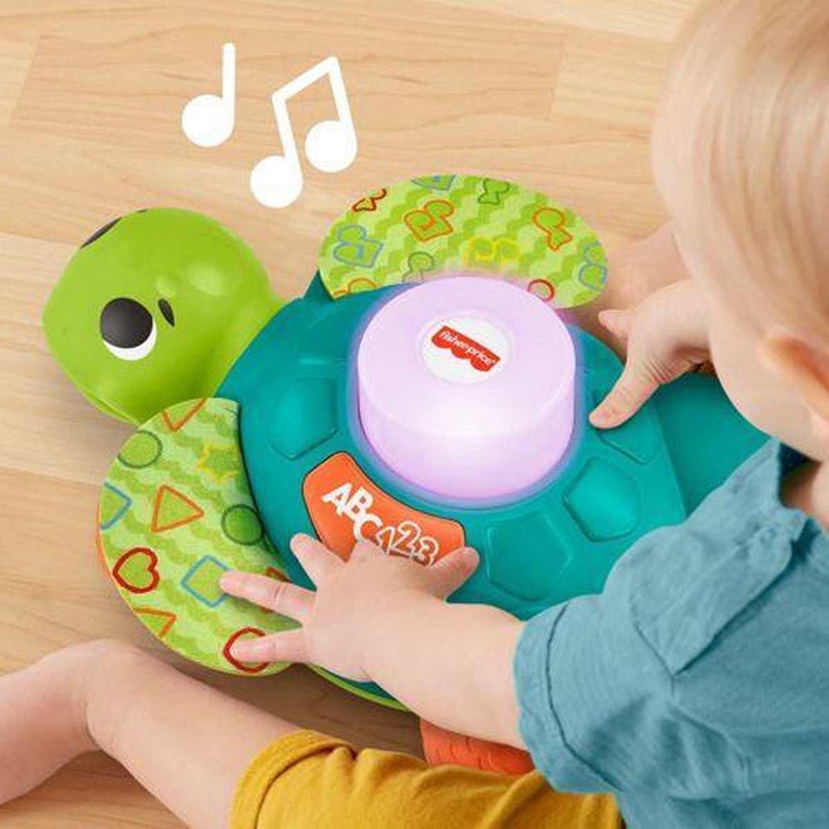 Fisher Price duwfiguur Linkimals junior schildpad 26 cm - Groen