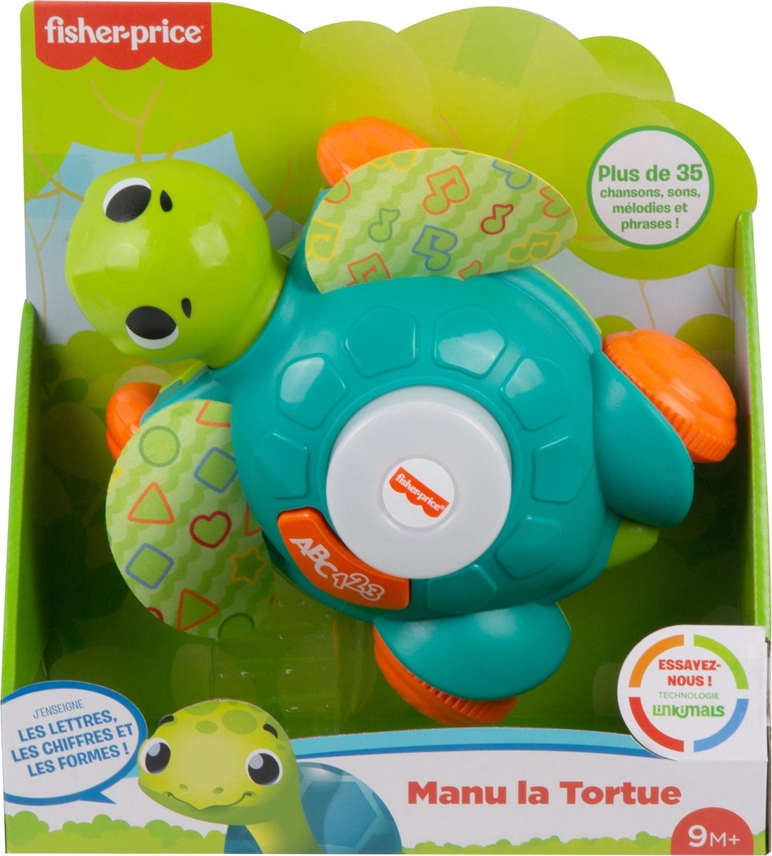 Fisher Price duwfiguur Linkimals junior schildpad 26 cm - Groen