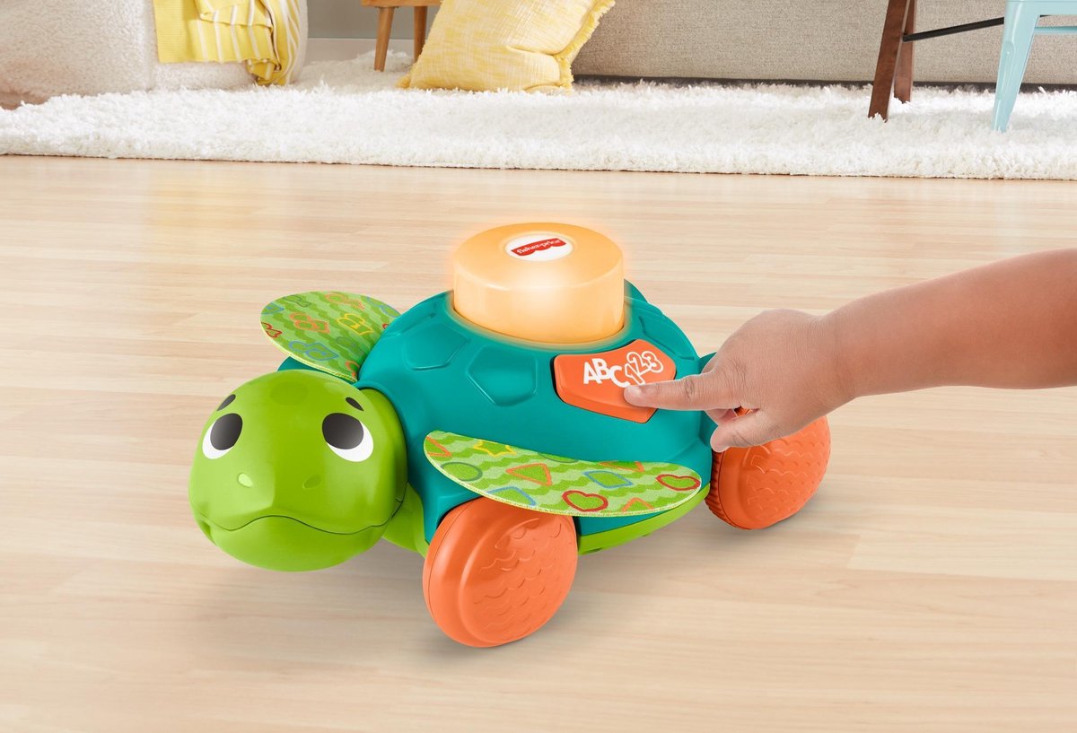 Fisher Price duwfiguur Linkimals junior schildpad 26 cm - Groen