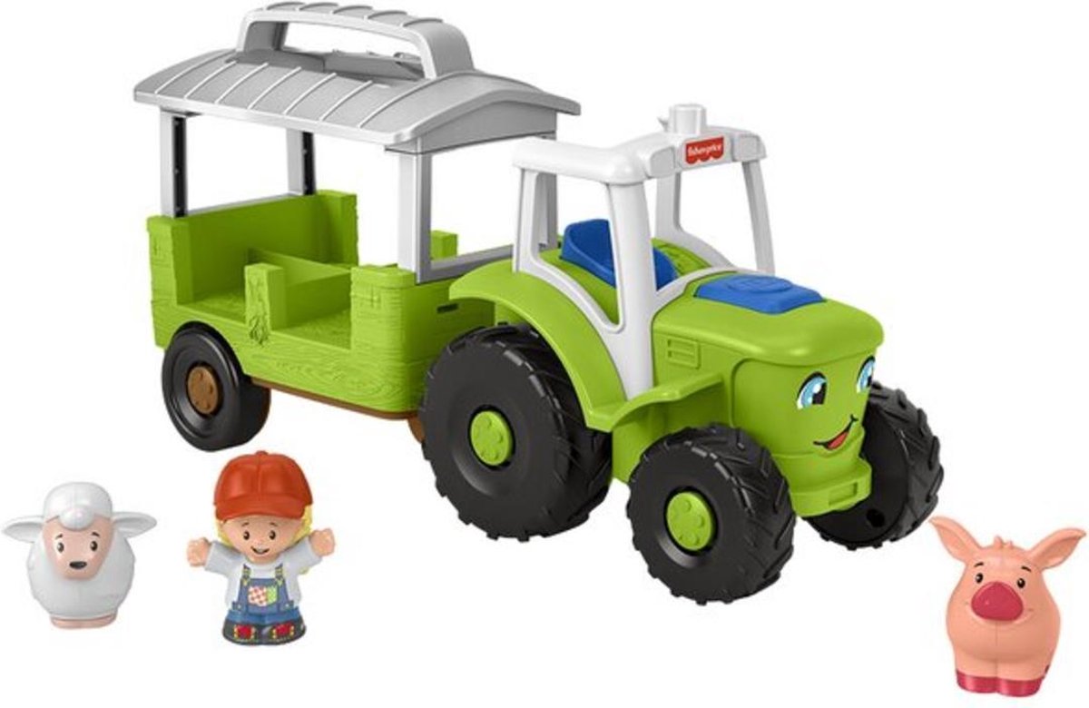 Fisher Price speelgoedtractor Little People 29,5 cm - Groen