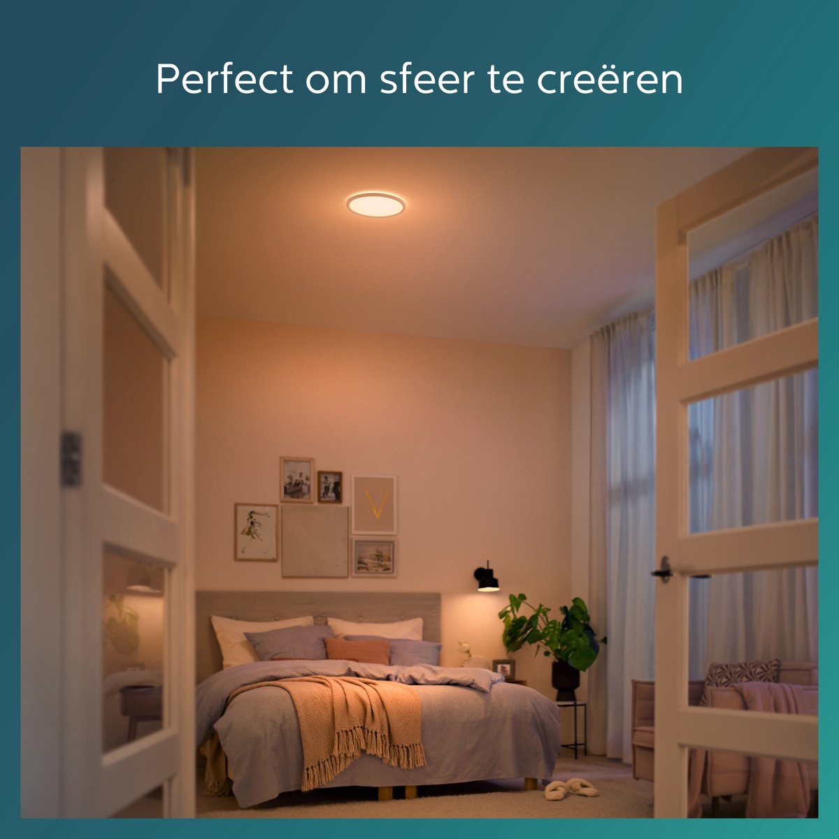 Philips Super Slim Plafondlamp - Wit