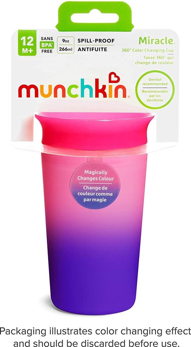 Munchkin Drinkbeker Color Changing Miracle Cup Pink