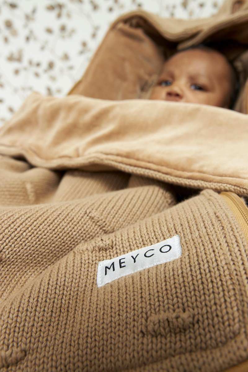 Meyco Voetenzak Autostoel Knots Taupe