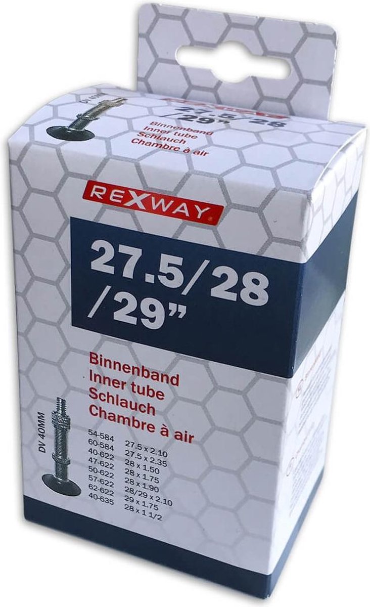 Rexway Binnenband 27,5/28/29 Inch (40/62-584/635) Dv 40 Mm - Zwart