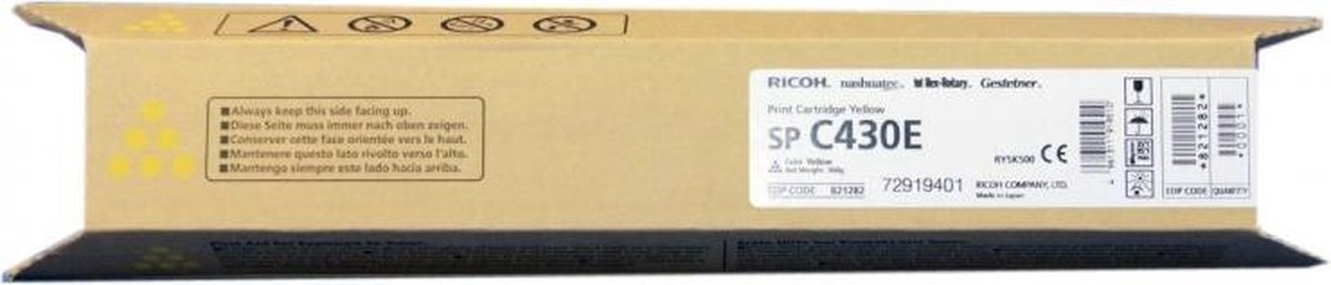 Ricoh Print Cartridge Yellow SP C430E JP - Geel