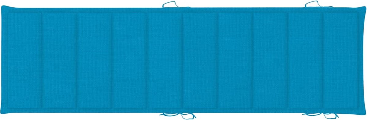 Vidaxl Ligbedden 2 St Met Kussens Massief Acaciahout - Blauw