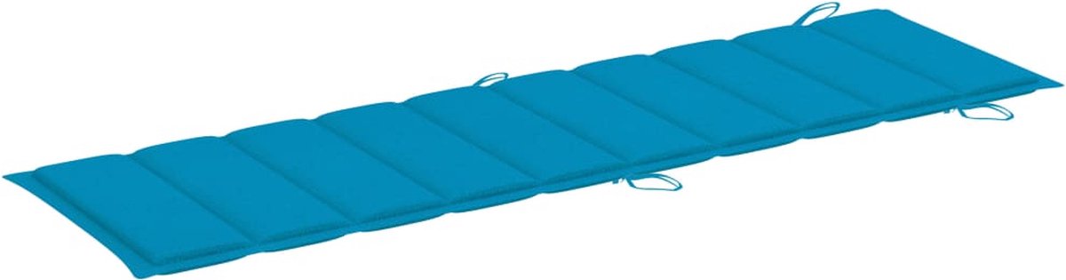Vidaxl Ligbedden 2 St Met Kussens Massief Acaciahout - Blauw