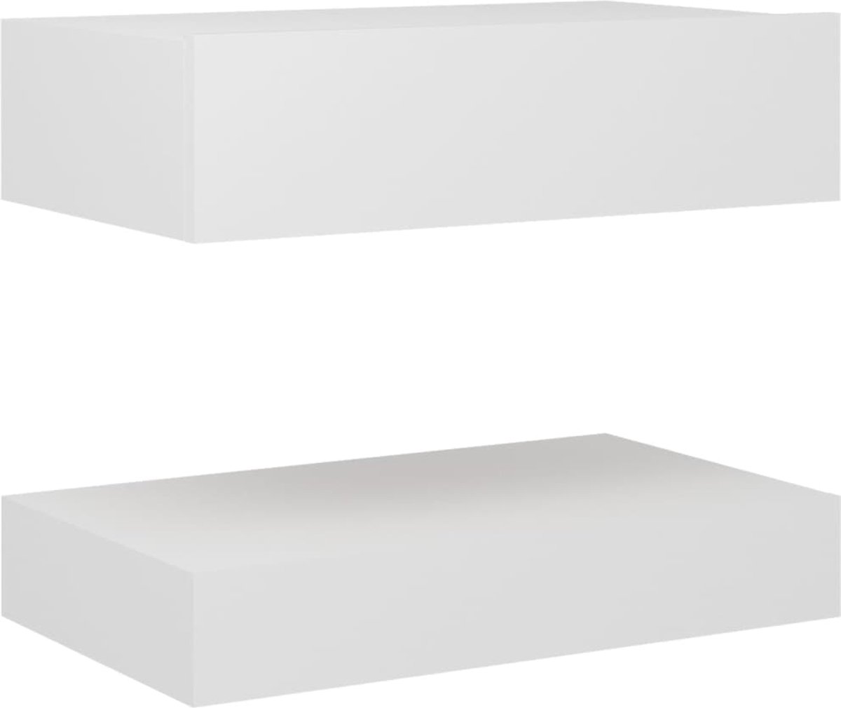 Vidaxl Nachtkastje 60x35 Cm Spaanplaat - Wit