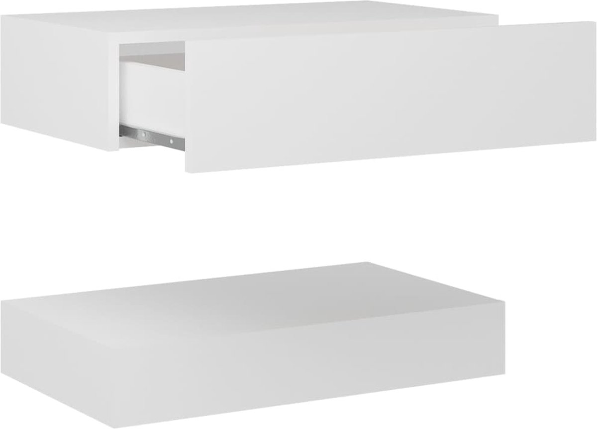 Vidaxl Nachtkastje 60x35 Cm Spaanplaat - Wit