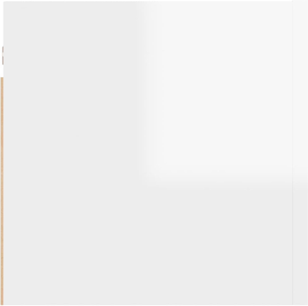 Vidaxl Nachtkastje 30,5x30x30 Cm Spaanplaat Hoogglans - Wit