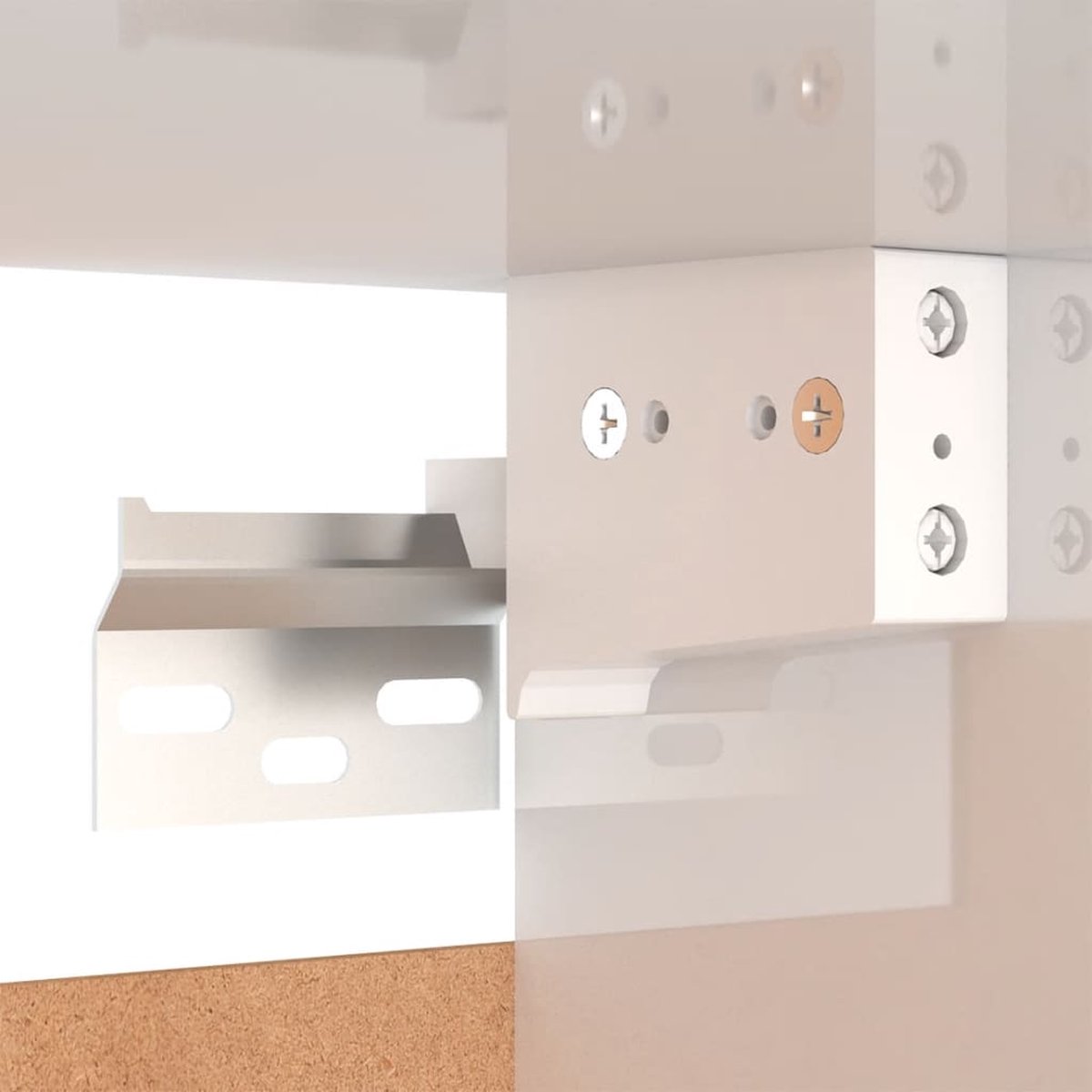 Vidaxl Nachtkastje 30,5x30x30 Cm Spaanplaat Hoogglans - Wit