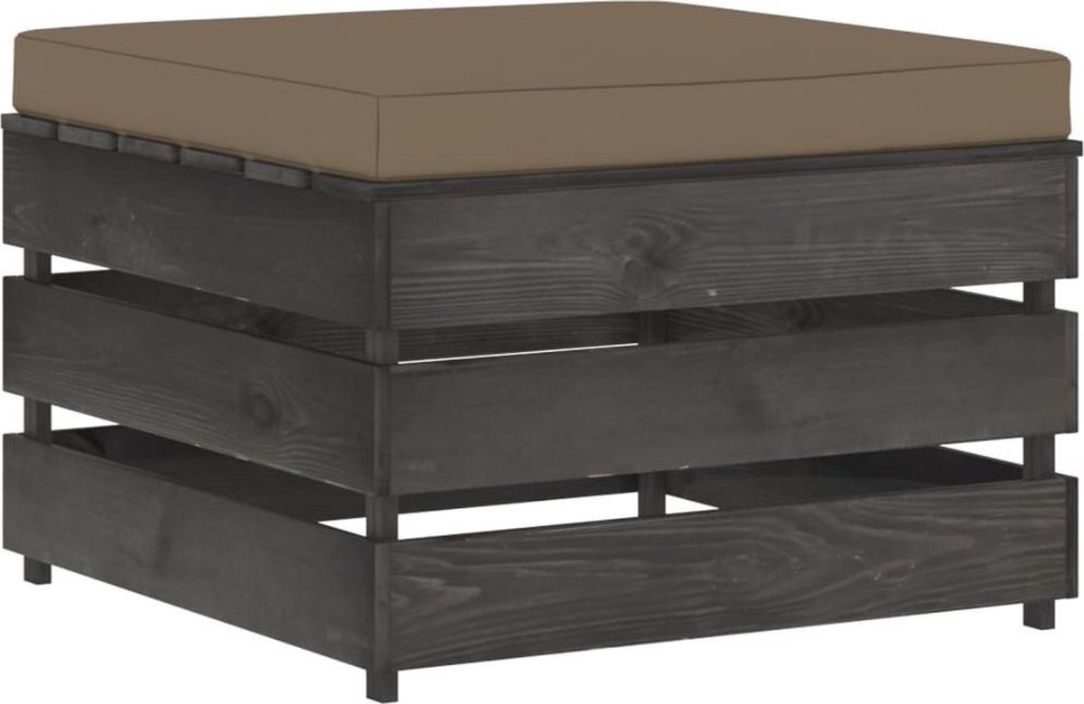 Vidaxl 3-delige Loungeset Met Kussens Geïmpregneerd Hout - Bruin