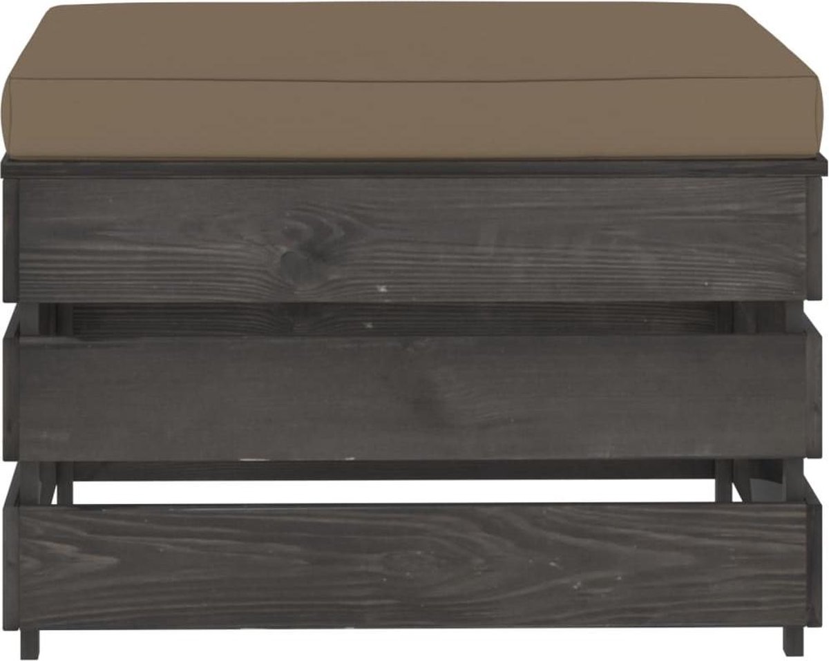 Vidaxl 3-delige Loungeset Met Kussens Geïmpregneerd Hout - Bruin