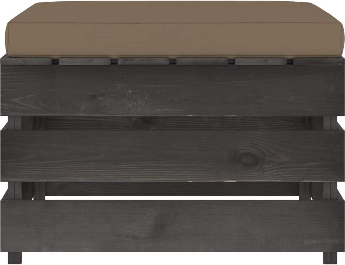 Vidaxl 3-delige Loungeset Met Kussens Geïmpregneerd Hout - Bruin