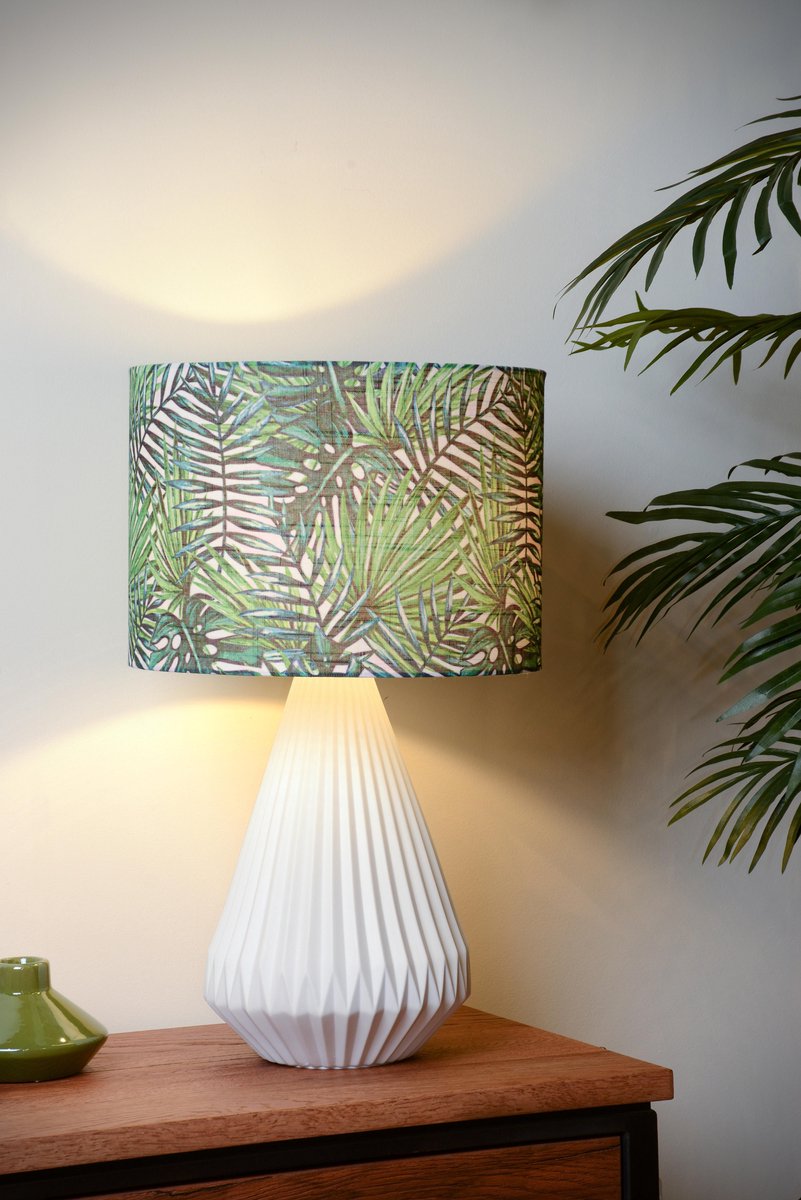 Lucide Serenoa Tafellamp-wit-1xe27-25w-porsel.