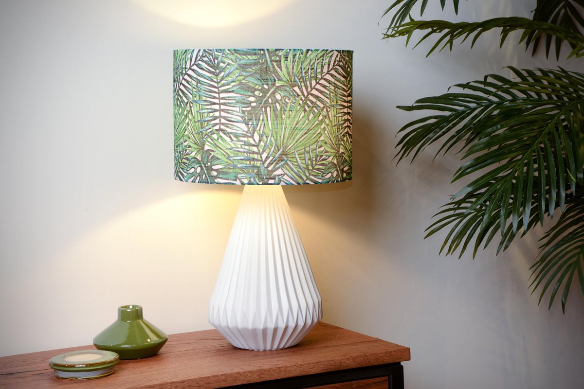 Lucide Serenoa Tafellamp-wit-1xe27-25w-porsel.