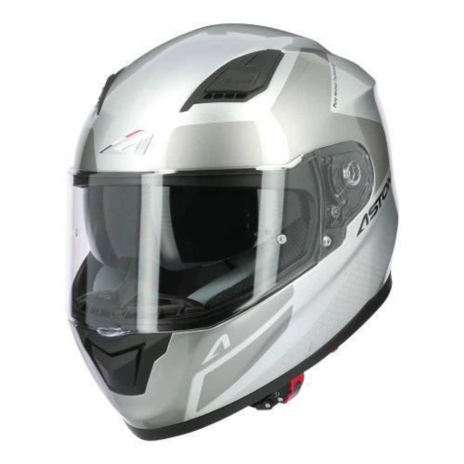 Astone Integraalhelm Gt900 Race Glanzend Zilver - Grijs