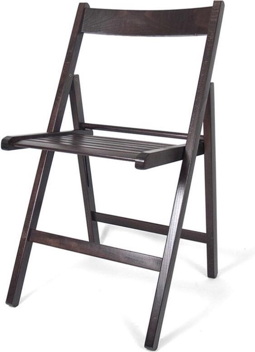 Set Van 2x Stukse Houten Bijzet Klapstoelen Voor Bruiloft Of Feest - Voor Binnen En Buiten - Zwart