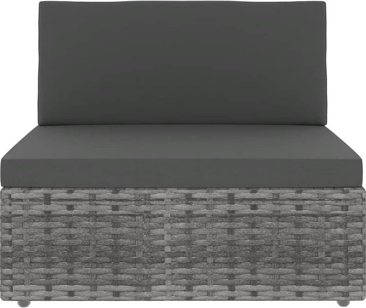 Vidaxl 8-delige Loungeset Met Kussens Poly Rattan - Grijs