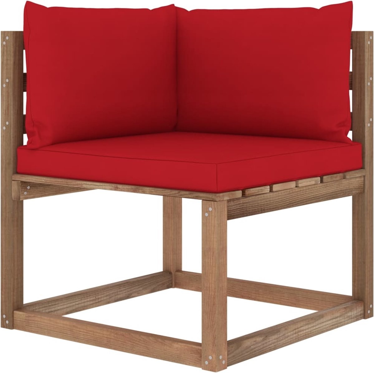 Vidaxl 4-delige Loungeset Pallet Met Kussens Geïmpregneerd Grenenhout - Bruin