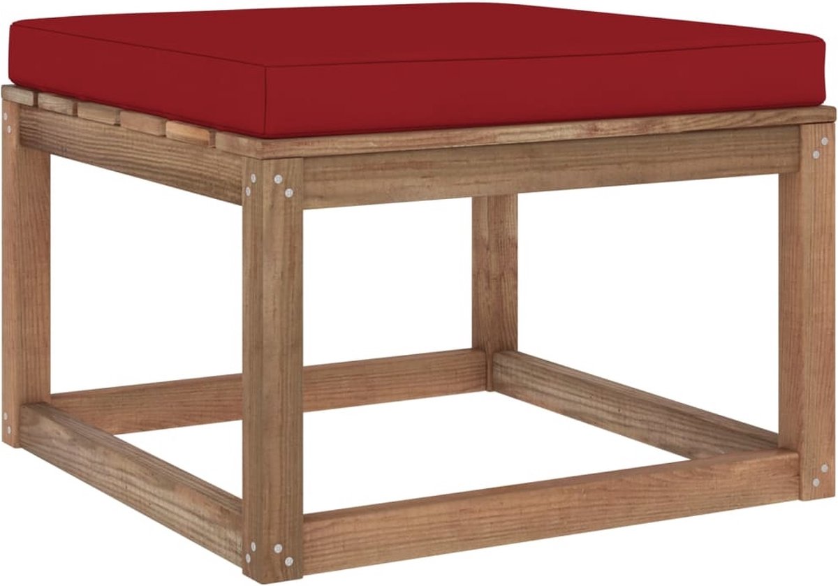 Vidaxl 4-delige Loungeset Pallet Met Kussens Geïmpregneerd Grenenhout - Bruin