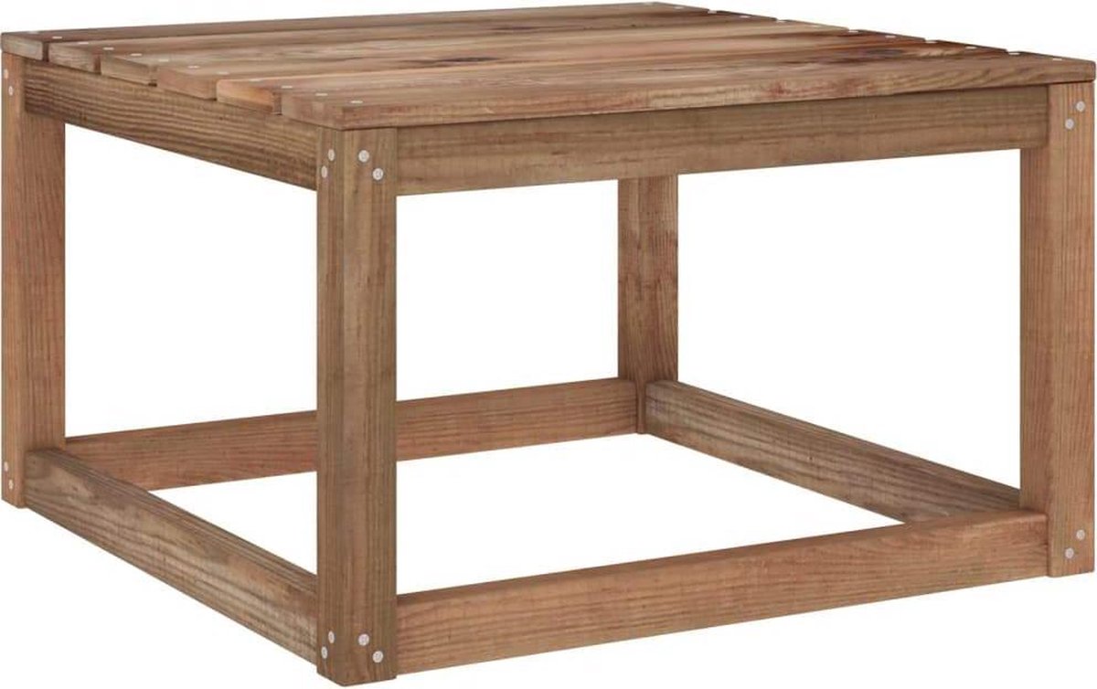 Vidaxl 4-delige Loungeset Pallet Met Kussens Geïmpregneerd Grenenhout - Bruin