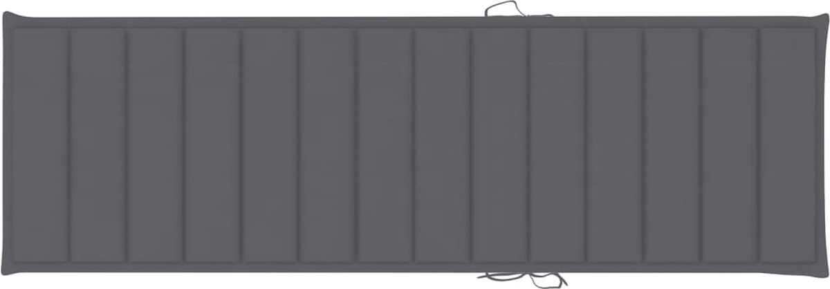 Vidaxl Ligbed Met Antracietkleurig Kussen Geïmpregneerd Grenenhout - Grijs