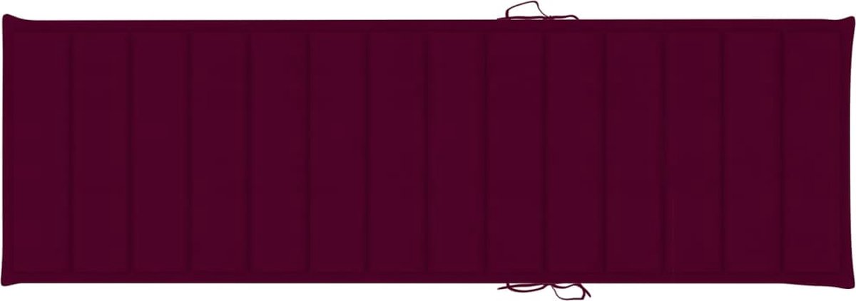 Vidaxl Ligbed Met Wijn Kussen Geïmpregneerd Grenenhout - Rood