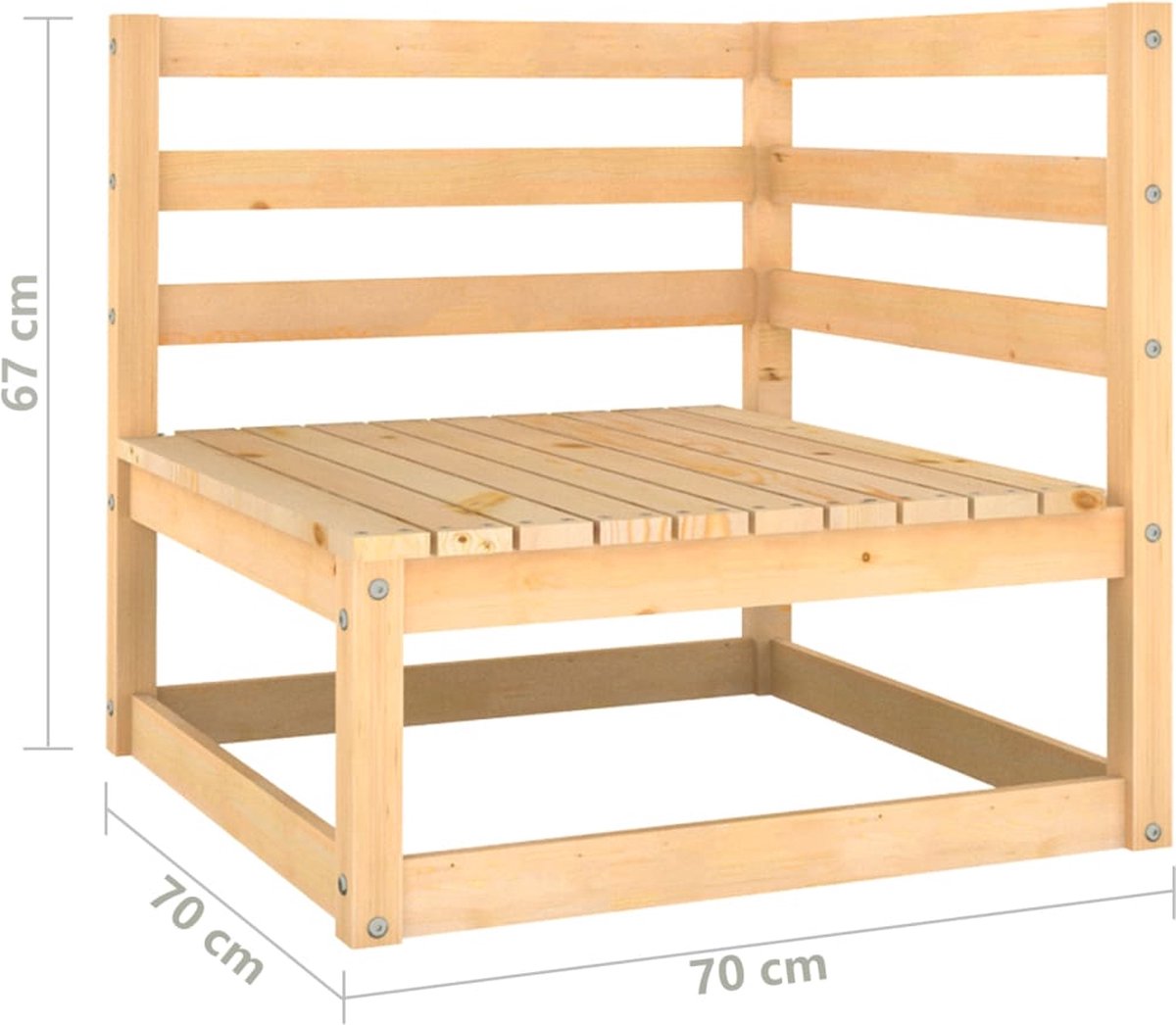 Vidaxl 5-delige Loungeset Met Kussens Massief Grenenhout - Grijs