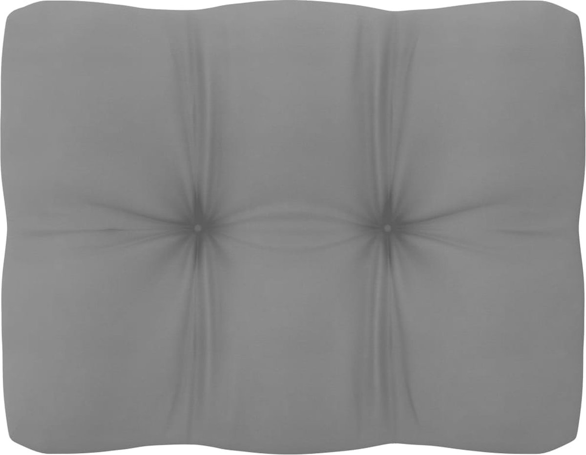 Vidaxl 9-delige Loungeset Met Kussens Massief Grenenhout - Grijs