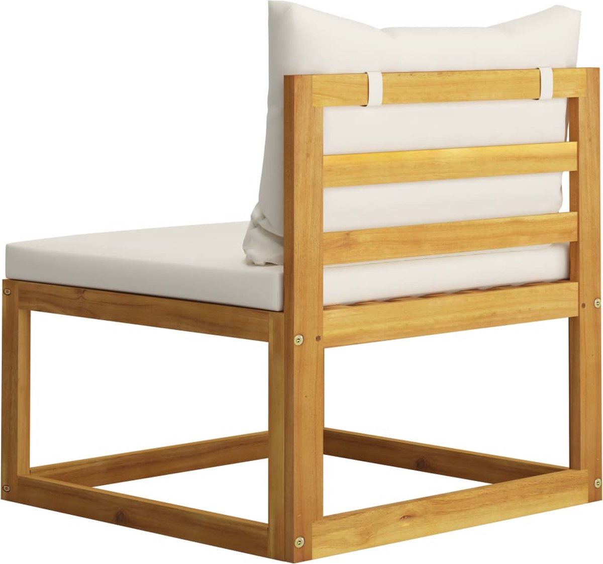 Vidaxl 7-delige Loungeset Met Kussens Massief Acaciahout Crème