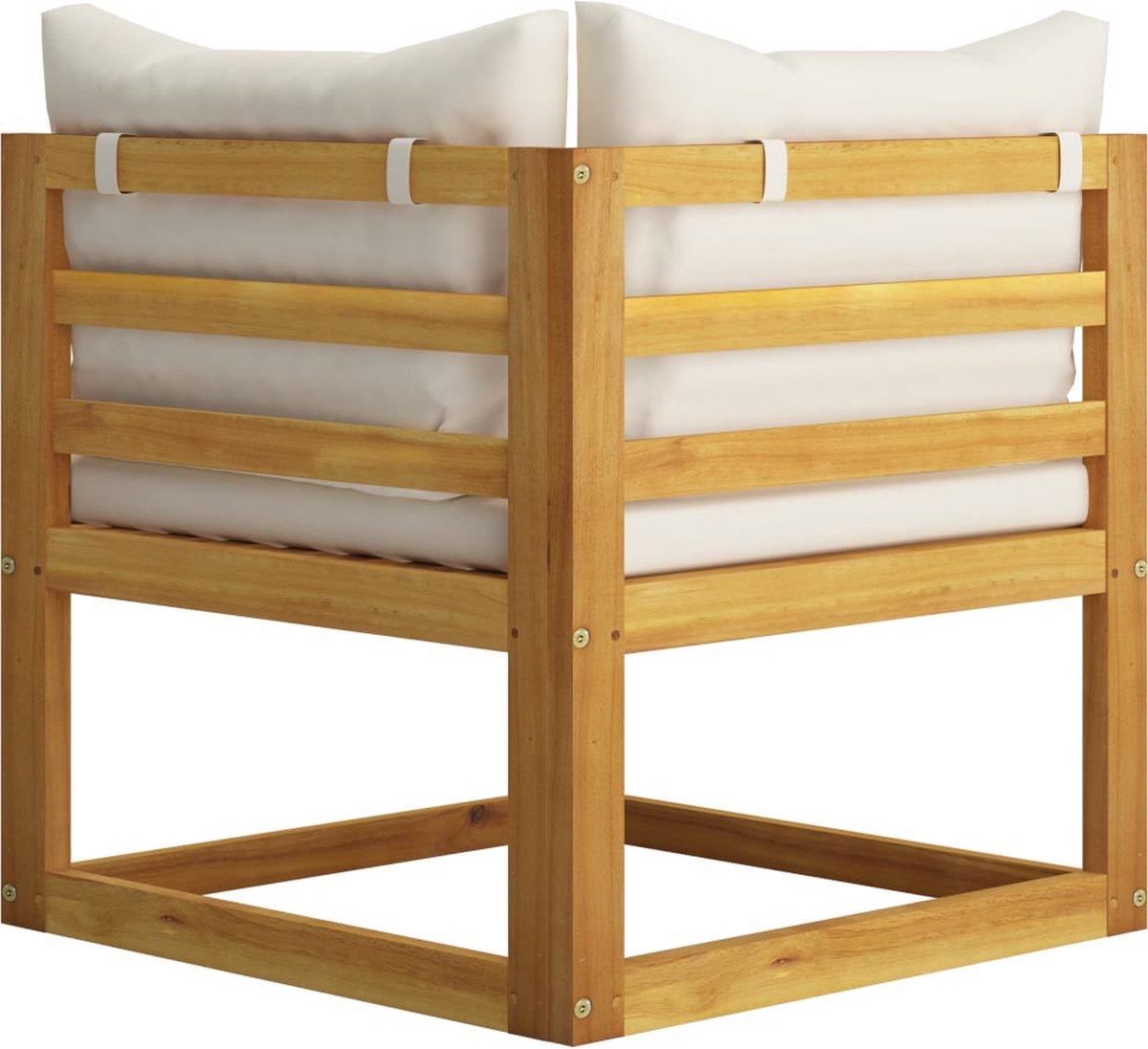 Vidaxl 6-delige Loungeset Met Kussens Massief Acaciahout Crème