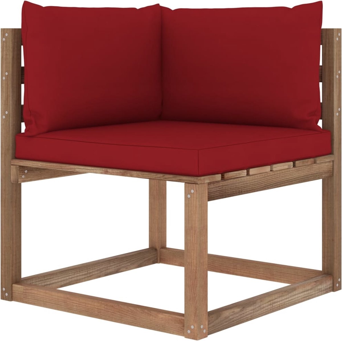 Vidaxl 6-delige Loungeset Pallet Met Kussens Geïmpregneerd Grenenhout - Bruin