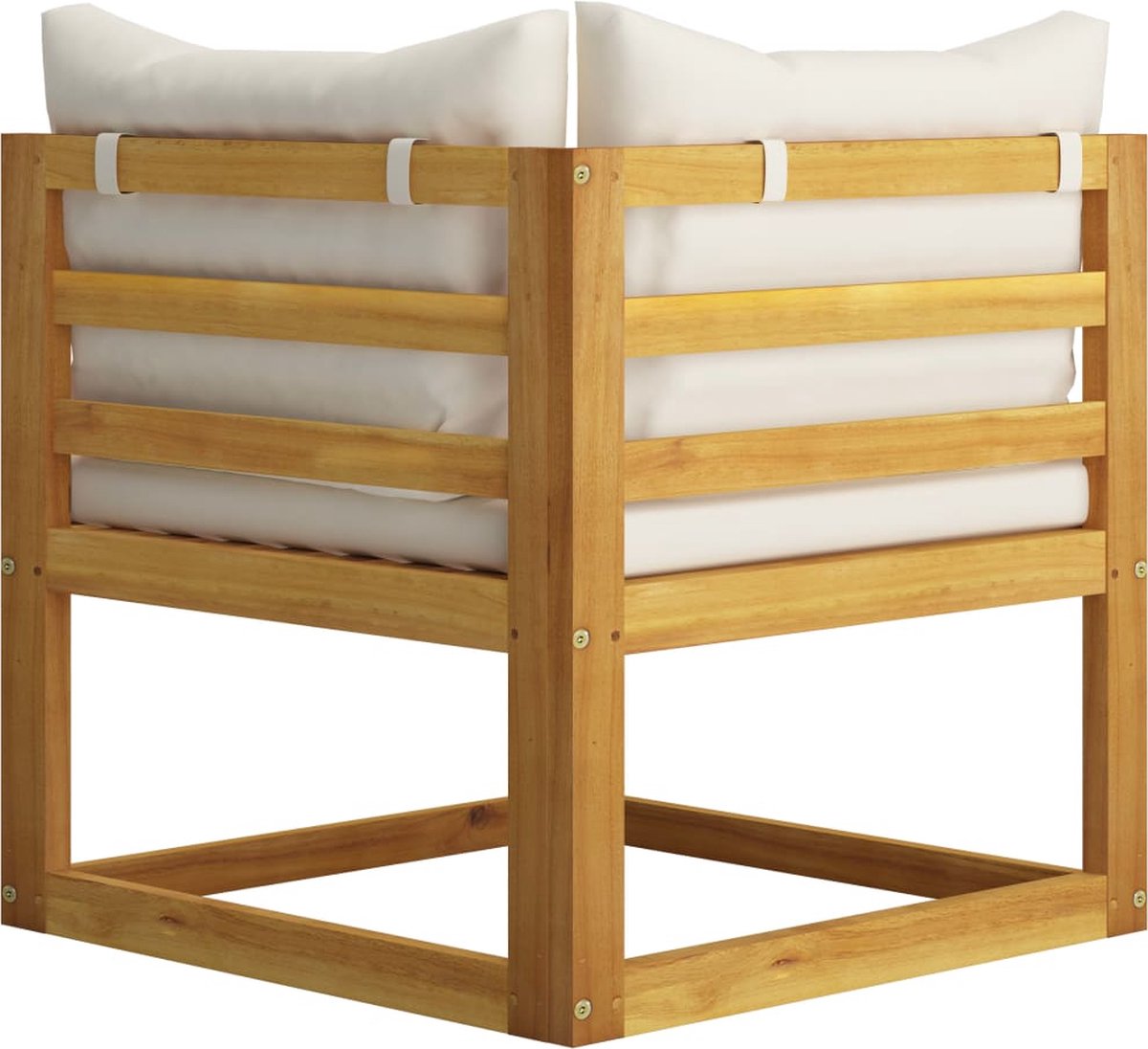 Vidaxl 8-delige Loungeset Met Kussens Massief Acaciahout Crème