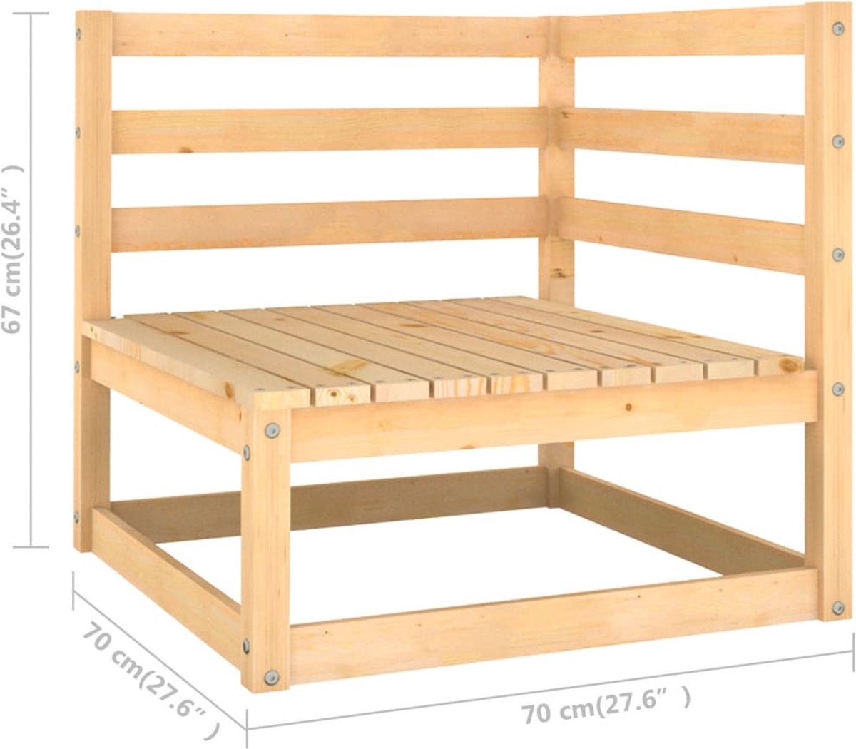 Vidaxl 14-delige Loungeset Met Kussens Massief Grenenhout - Grijs
